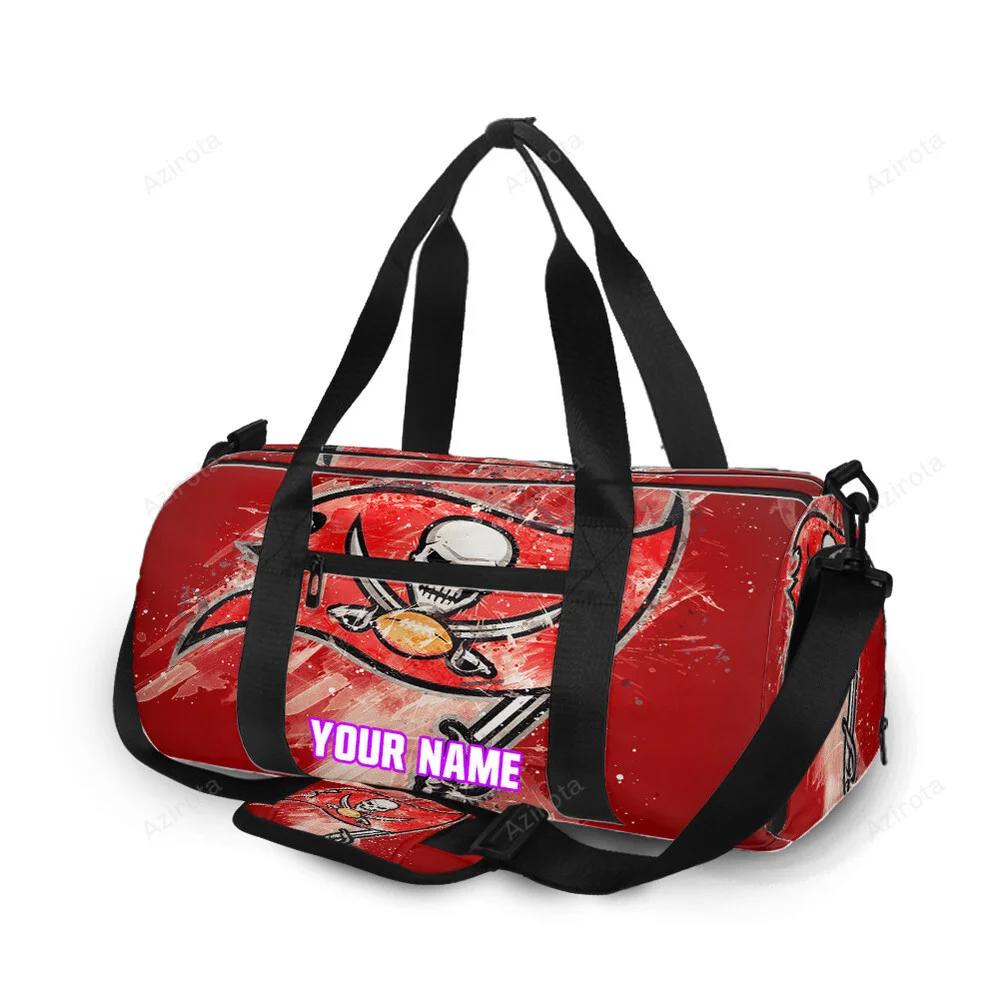Tampa bay buccaneers emblem v38 personalized name travel bag gym bag 2470 Travel Bag