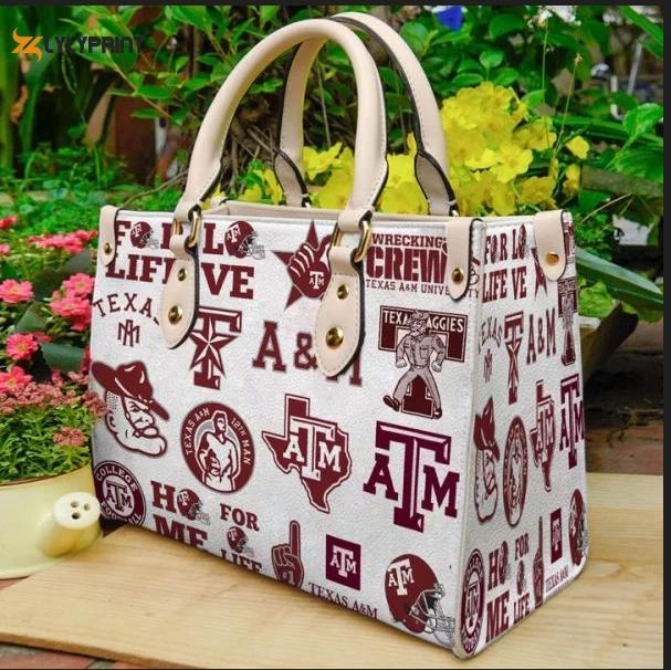 Texas a&m aggies leather handbag 2 2648 Women Leather Hand Bag