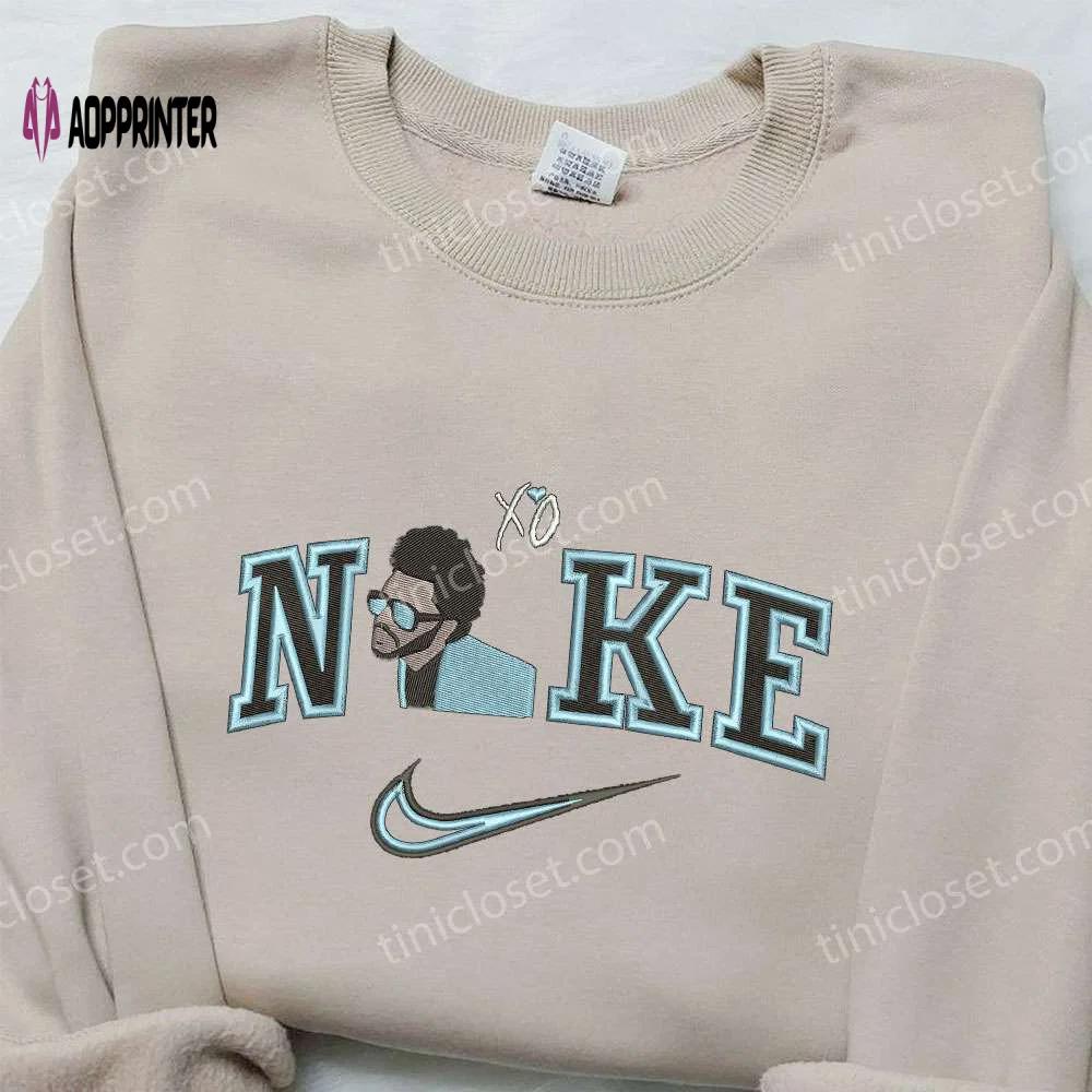The weeknd xo x nike embroidered hoodie – celebrity & nike inspired shirt Embroidered Shirt