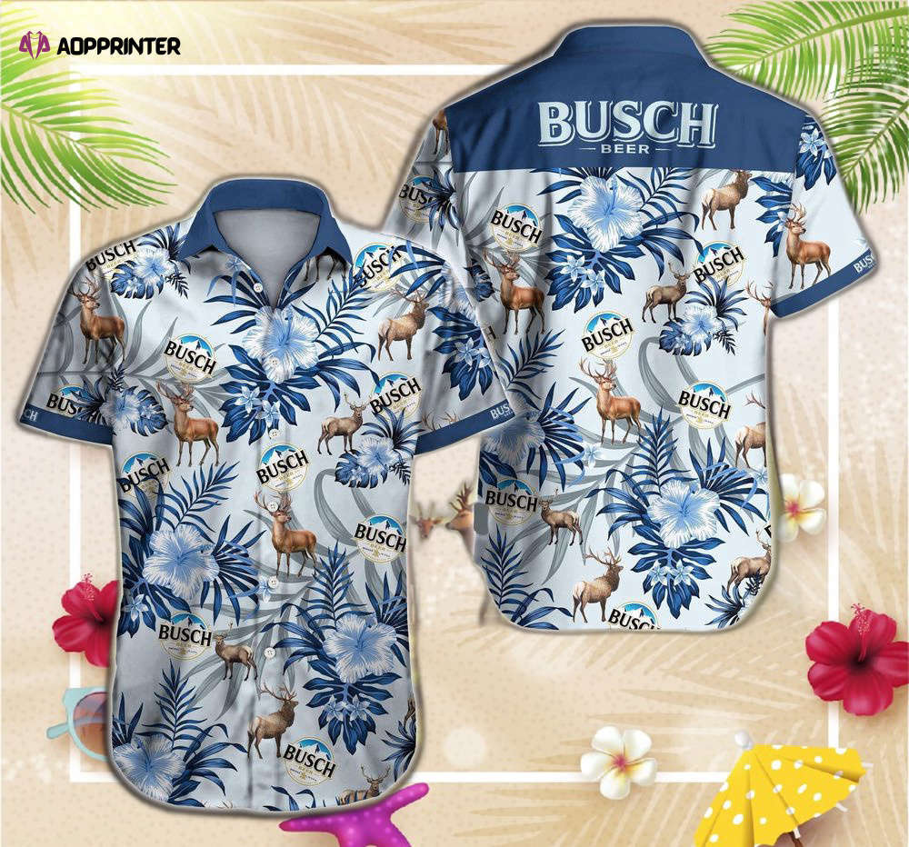 Tlmus busch beer deer hunting hawaiian hawaiian shirt for men women Hawaii Shirt