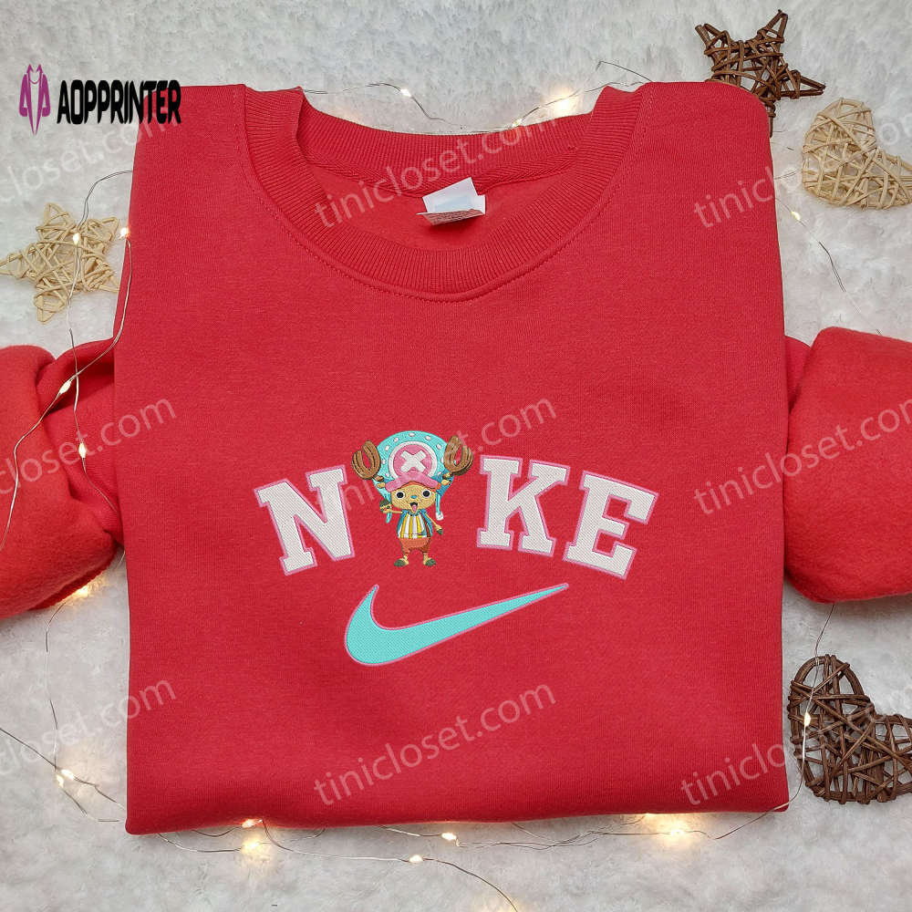 Tony tony chopper nike embroidered shirt – one piece inspired stylish nike shirt Embroidered Shirt