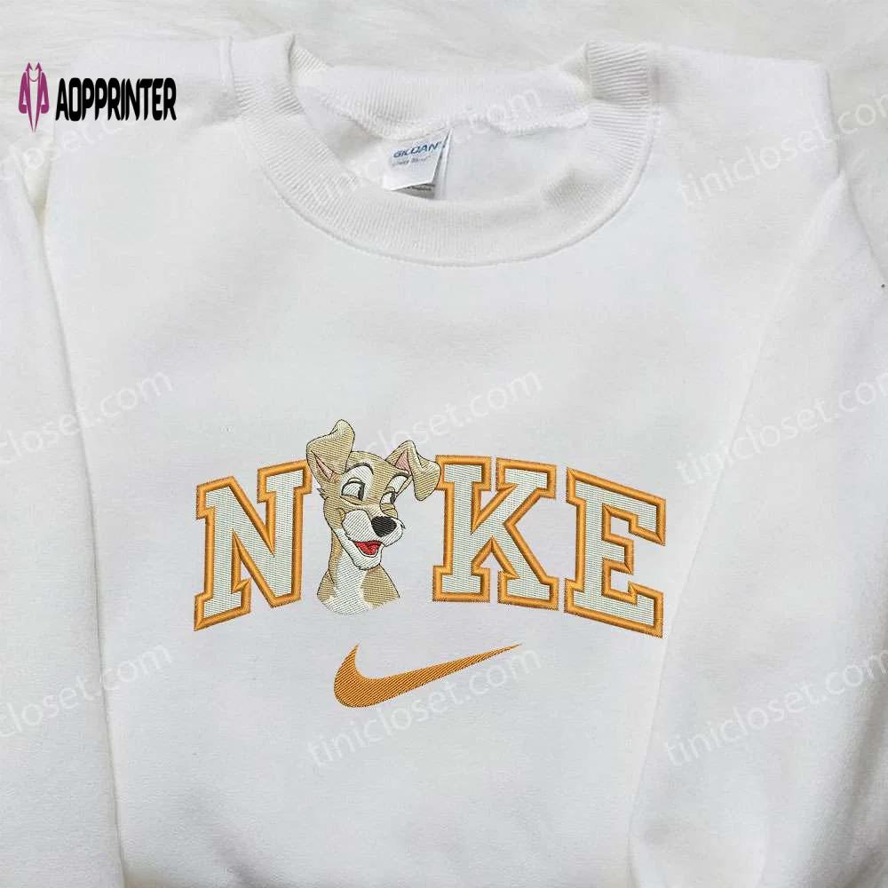 Tramp x nike embroidered shirt: lady and the tramp custom design Embroidered Shirt