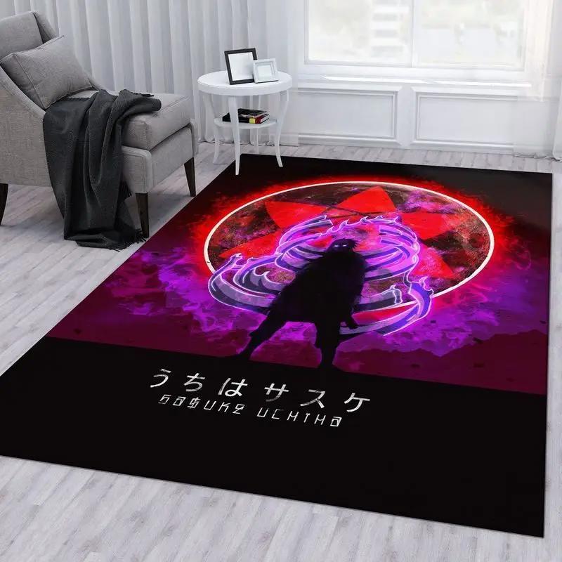 Uchiha sasuke 1 area rug living room and bed room rug rug regtangle carpet floor decor home decor Rectangle Rug