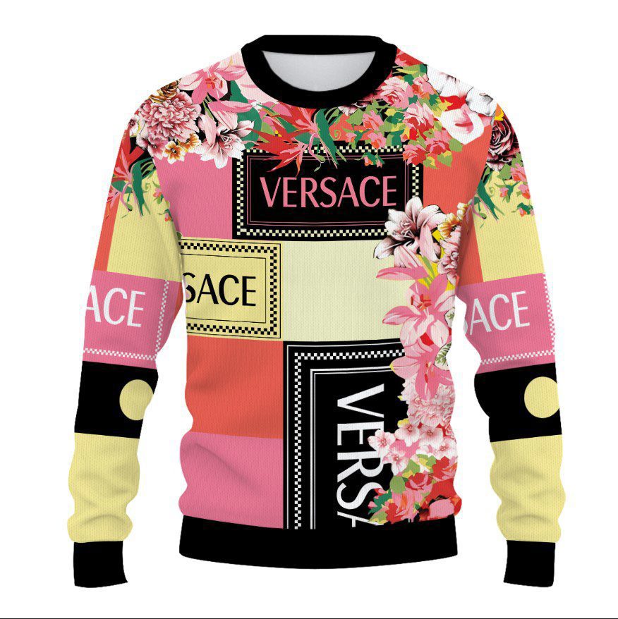 Versace luxury ugly sweater for winter  hot 2024 style 762 Christmas Ugly Sweater