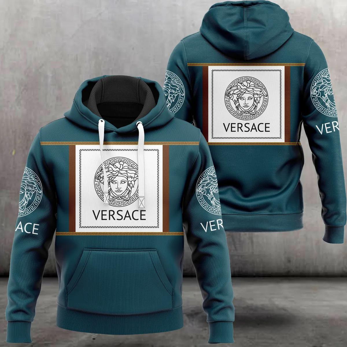 Versace luxury unisex hoodie luxury brand outfit for men women Hoodie 3D