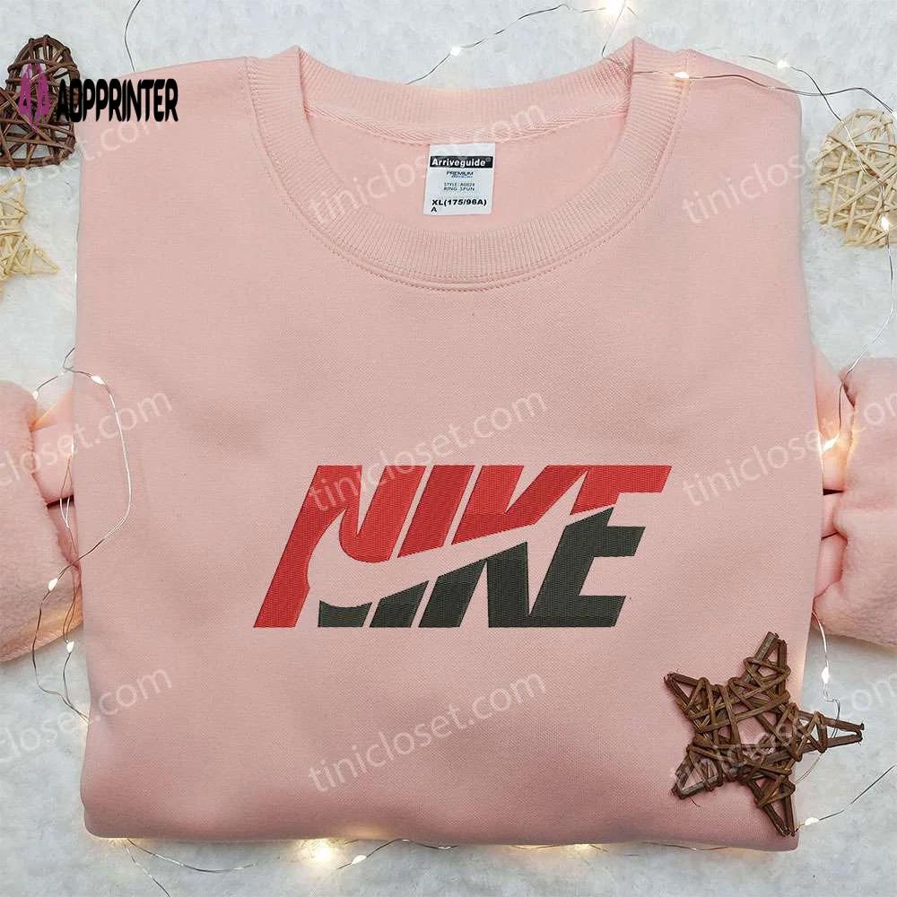 Vintage custom nike embroidered sweatshirt – nike inspired shirt best family gift Embroidered Shirt