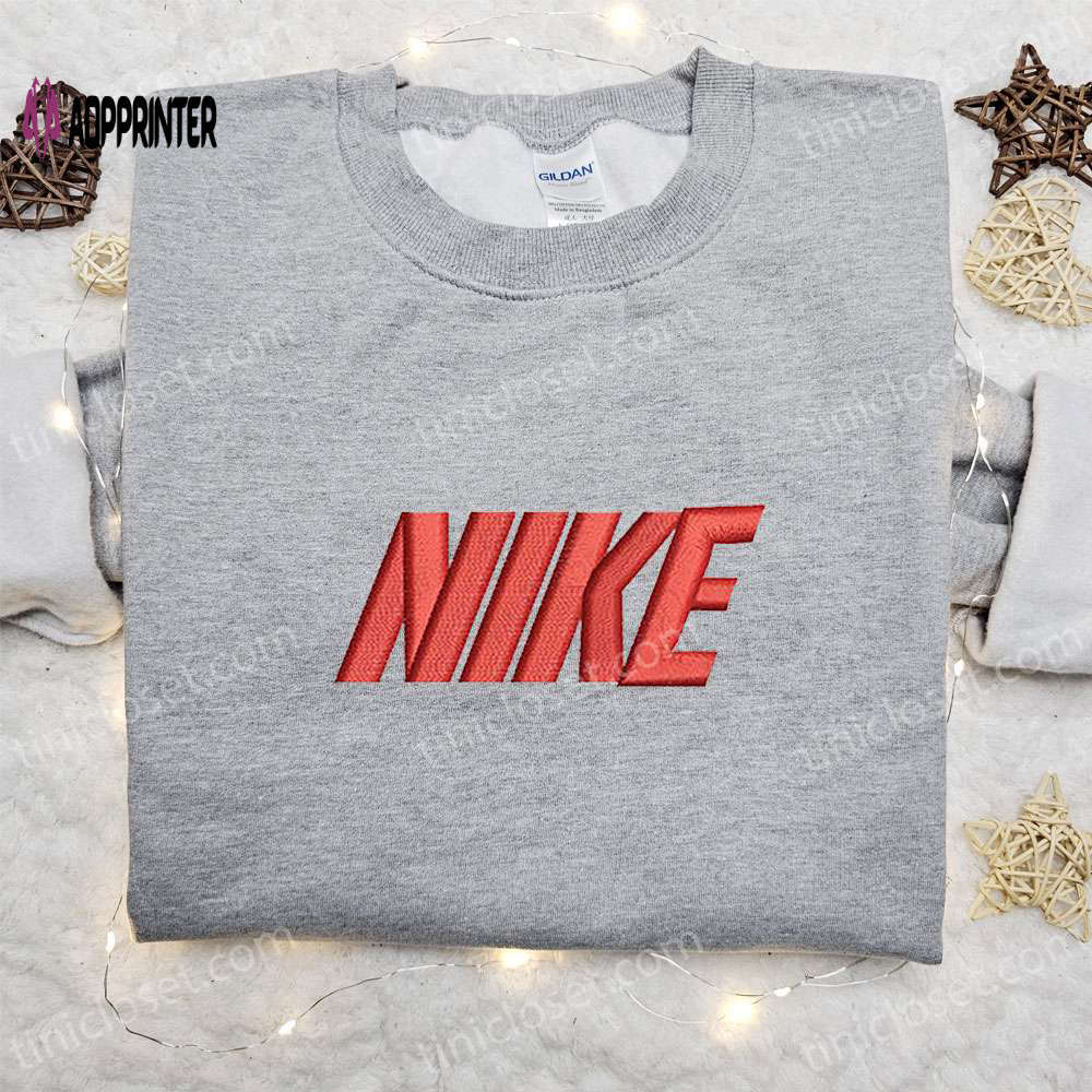 Vintage nike embroidered shirt sweatshirt & custom hoodie: unique nike inspired apparel Embroidered Shirt