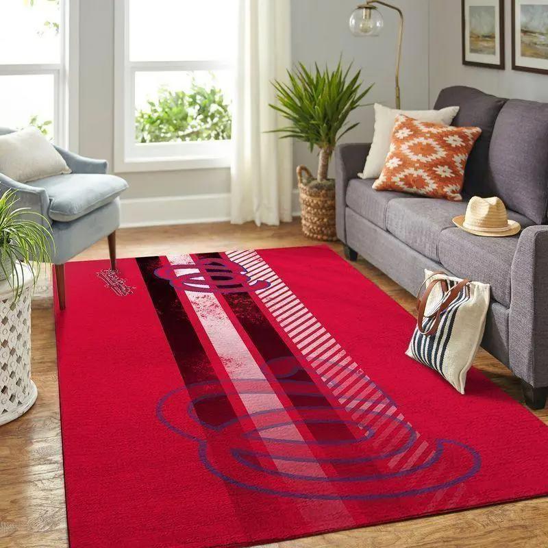Washington nationals area rug living room rug mlb team logo rug v4227 Rectangle Rug
