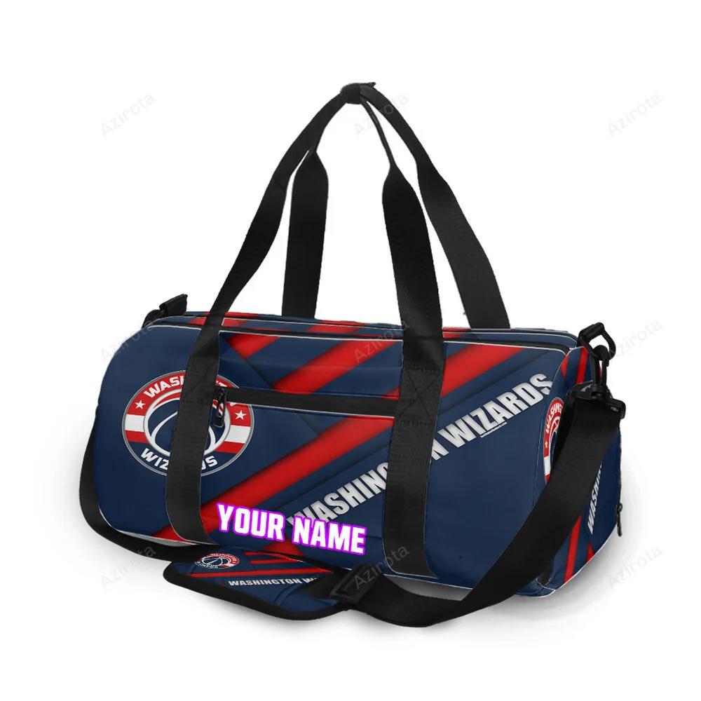 Washington wizards blue red2 personalized name travel bag gym bag 2425 Travel Bag