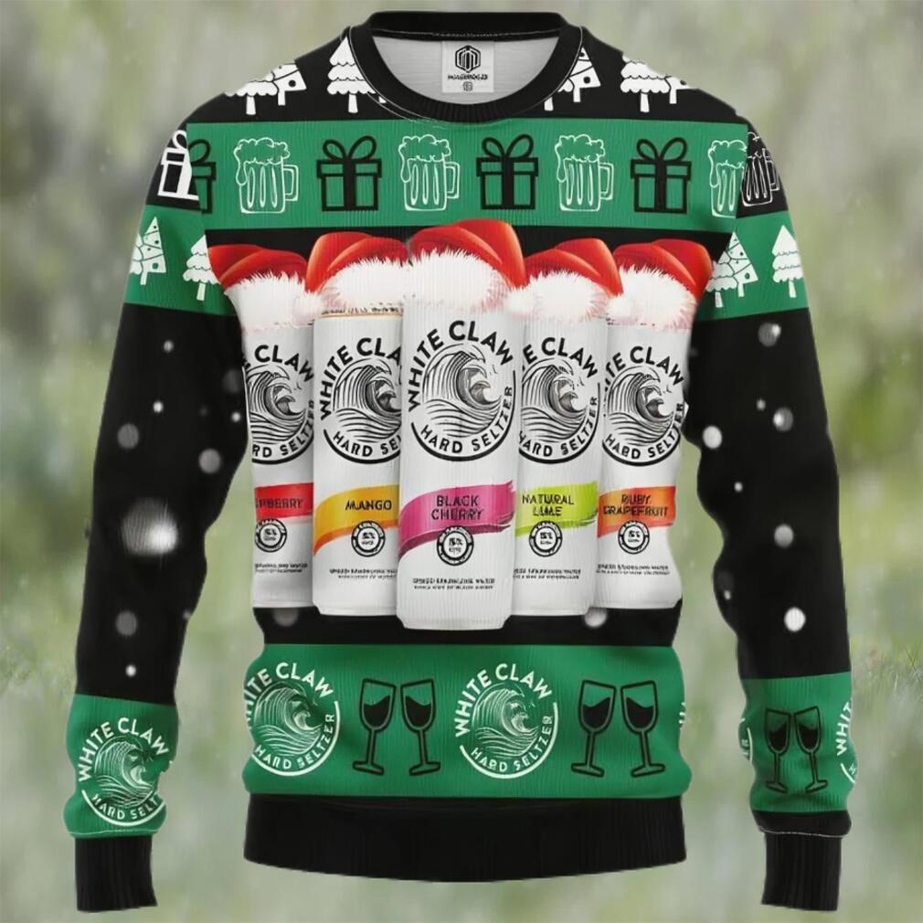 White claw beer ugly christmas sweater, faux wool sweater, gifts for beer lovers, international beer day, best christmas gifts for 2022 ? prinvity Christmas Ugly Sweater