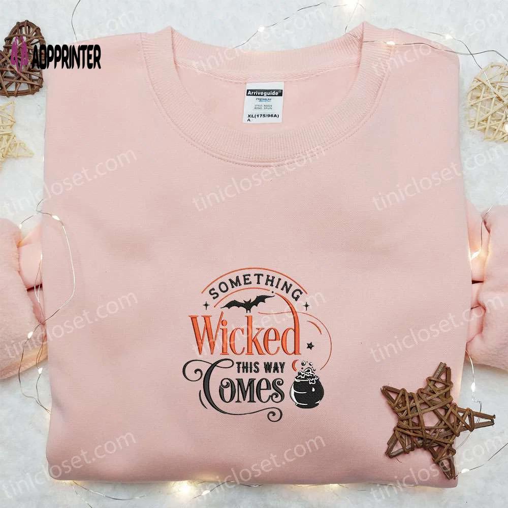 Wickedly stylish halloween embroidered sweatshirt & t-shirt – perfect family gift ideas Embroidered Shirt