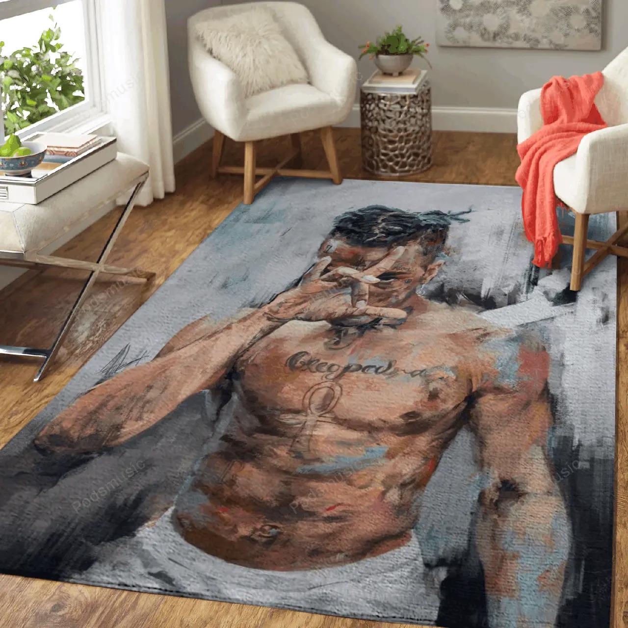 Xxxtentacion music art for fans area rug living room carpet rug regtangle carpet floor decor home decor Rectangle Rug