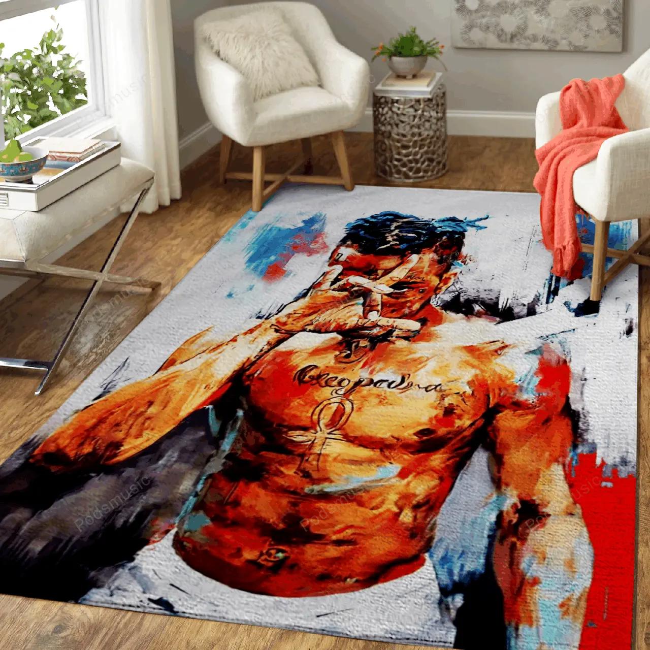 Xxxtentacion music painting art for fans area rug living room carpet rug regtangle carpet floor decor home decor v11189 Rectangle Rug