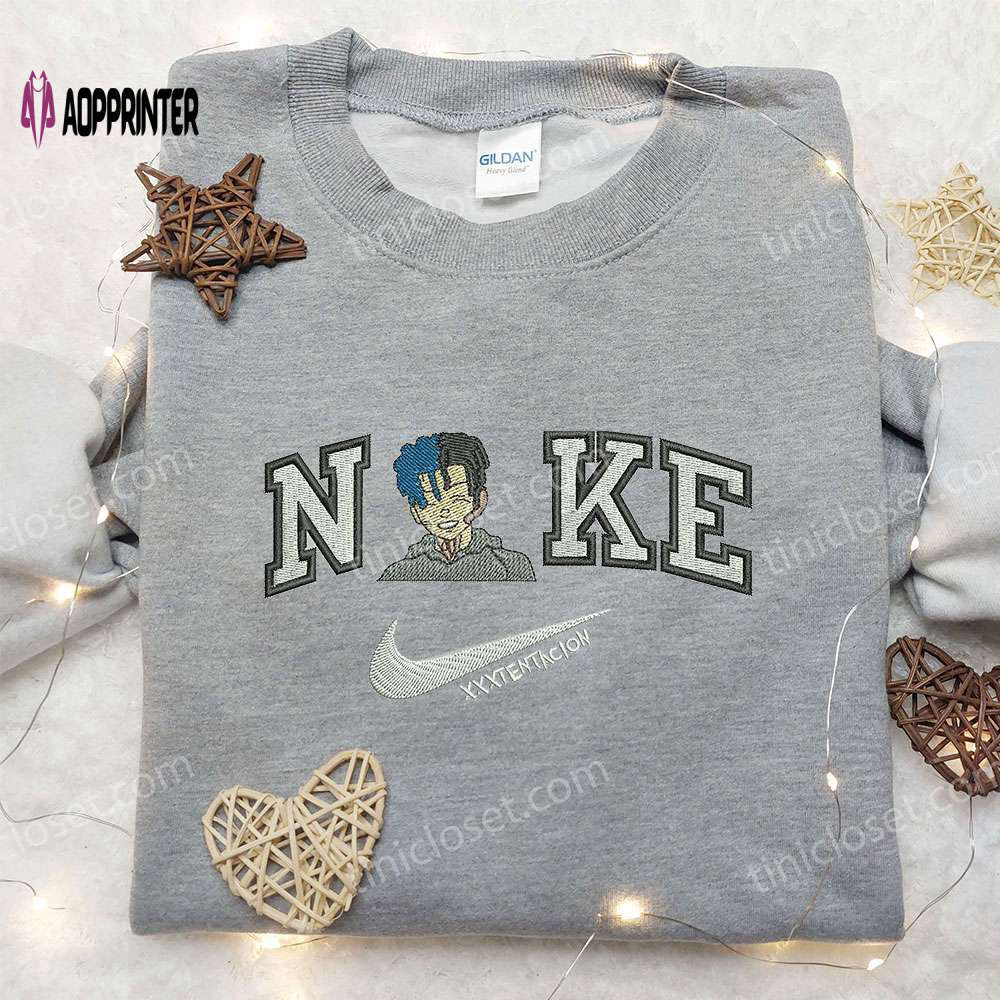 Xxxtentacion x nike embroidered sweatshirt: celebrity inspired shirt Embroidered Shirt