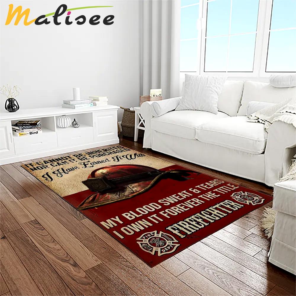 A letter to my dad, my father is a firefighter quote area rug meaningful gift for father’s day 01 Rectangle Rug