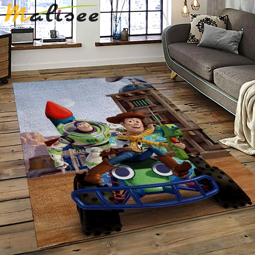A toy story characters cartoon movie carpet rectangle area rug for living room bedroom decor ats34 Rectangle Rug