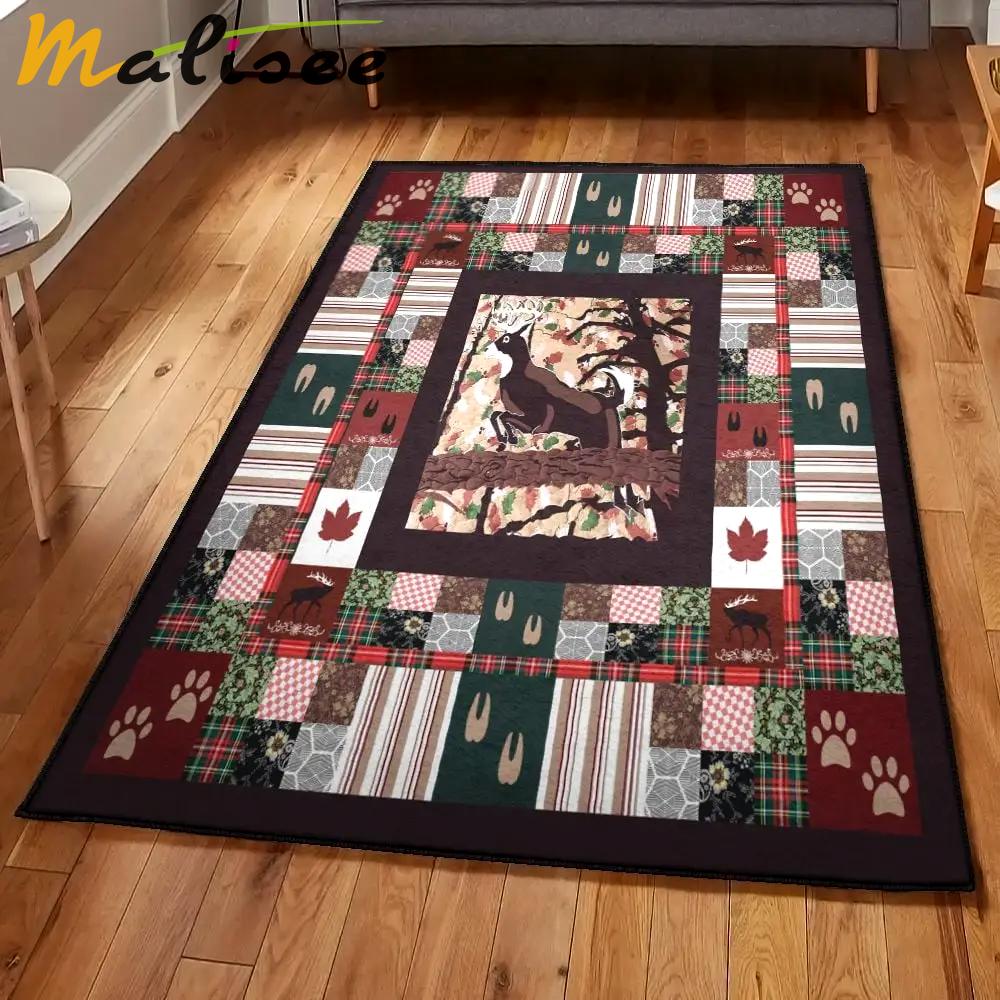 Alces alces modern rugs, patchwork deer moose rug Rectangle Rug