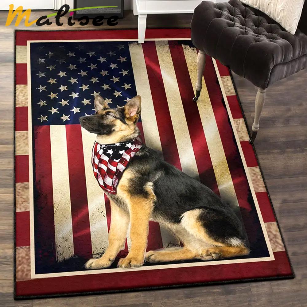 America lovers cool rugs, german shepherd american gs cl rug Rectangle Rug