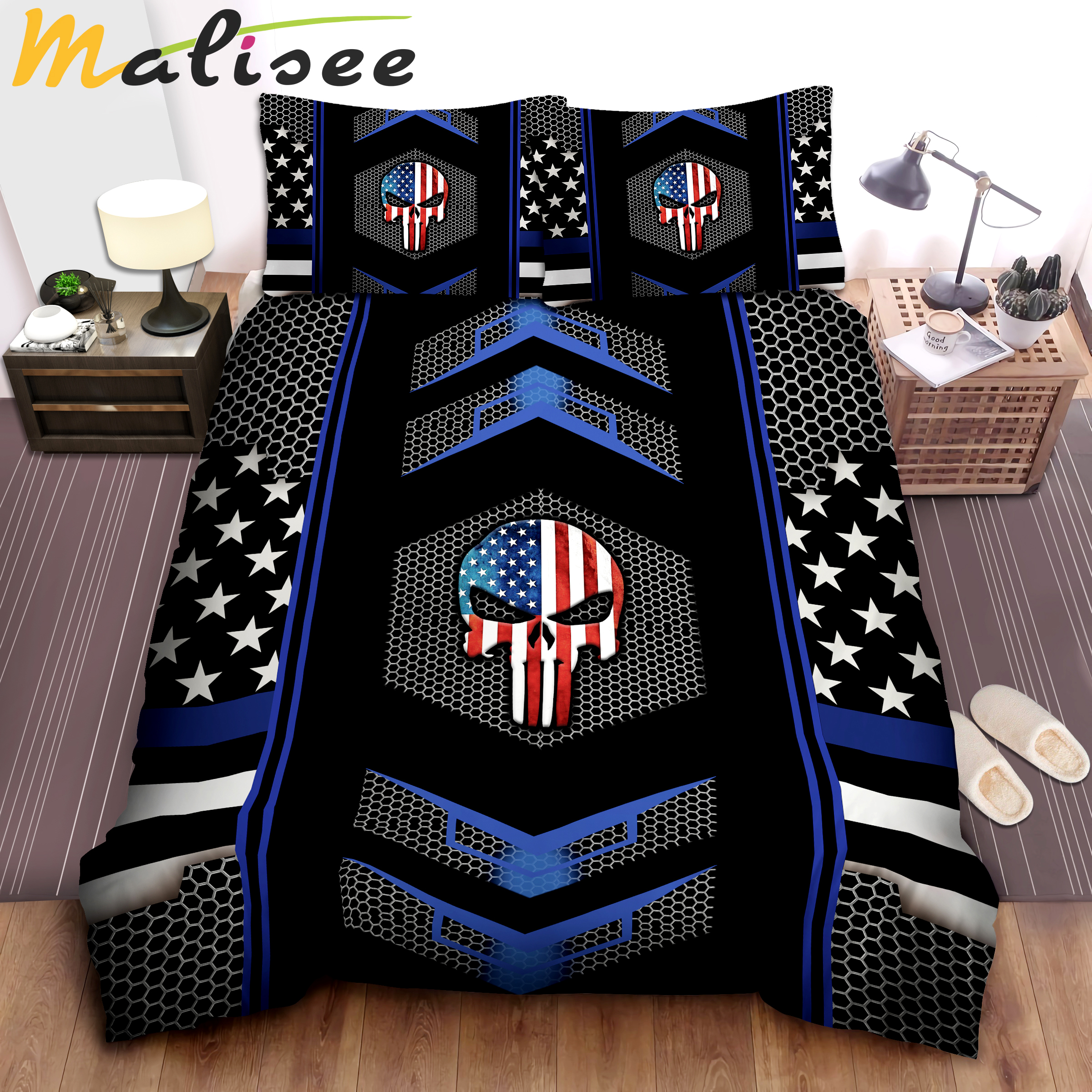 American skull punisher multicolor included 1 ultra soft duvet cover Bedding Sets