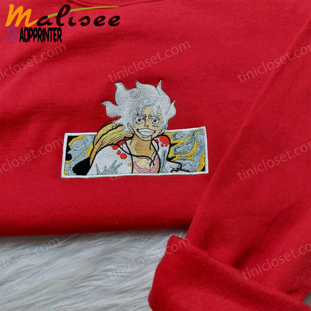 Anime embroidered shirt hoodie & sweatshirt: one piece luffy collection Embroidered Shirt