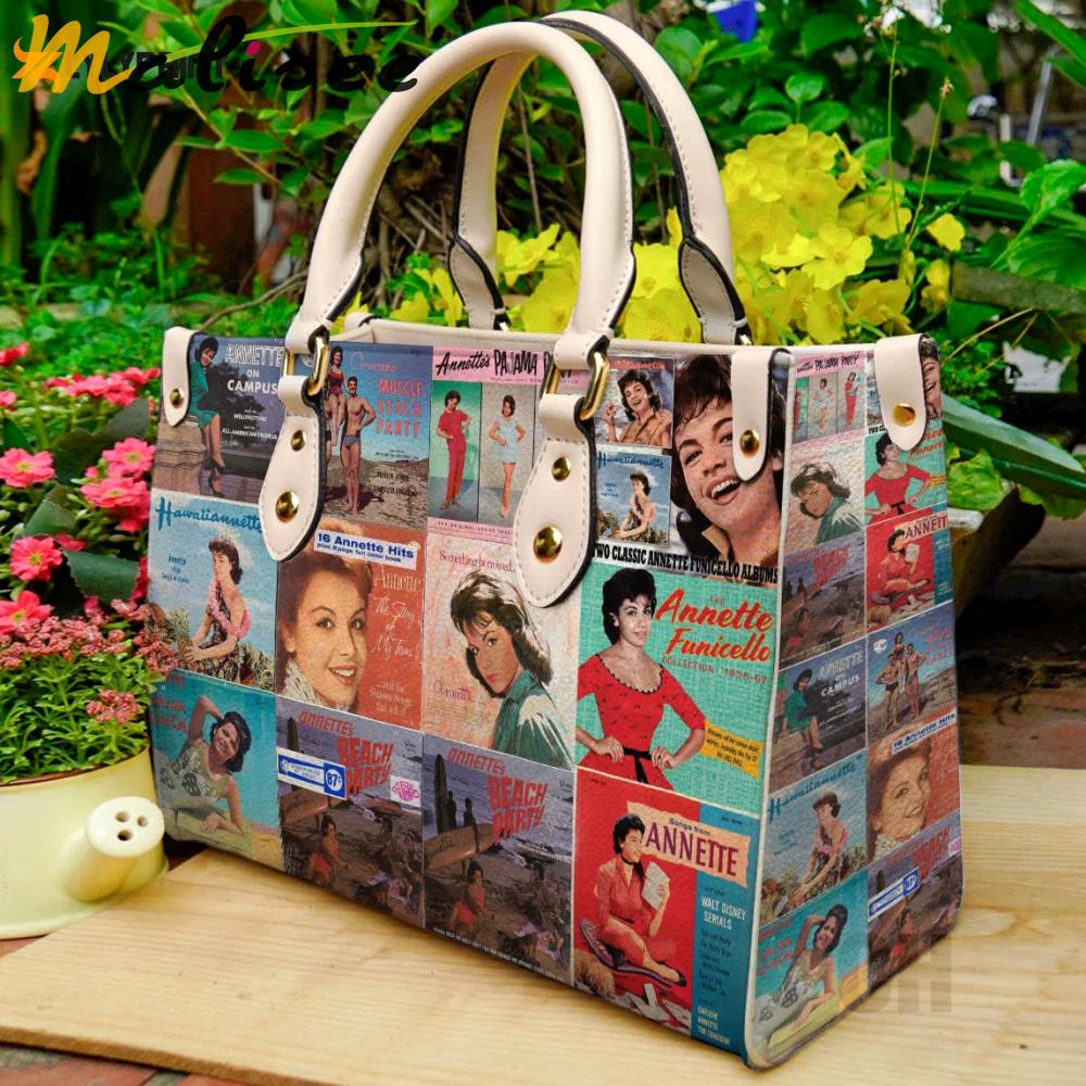 Annette funicello leather bag for women gift 1204 Women Leather Hand Bag