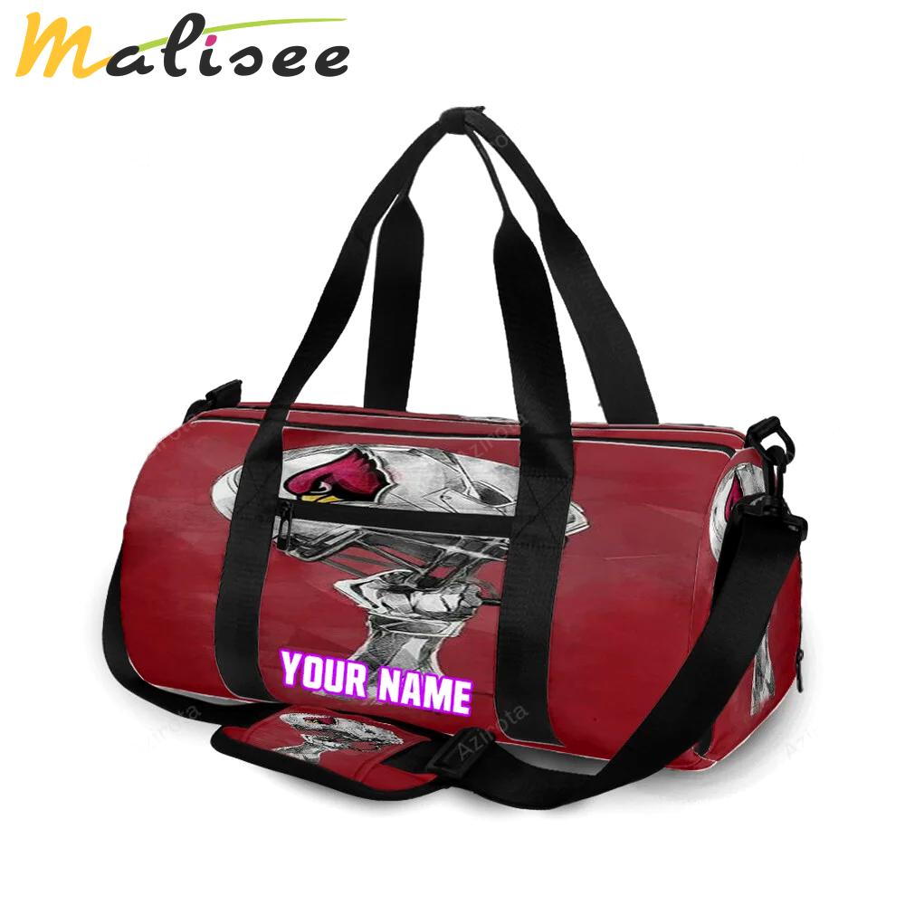 Arizona cardinals helmet personalized name travel bag gym bag 171 Travel Bag
