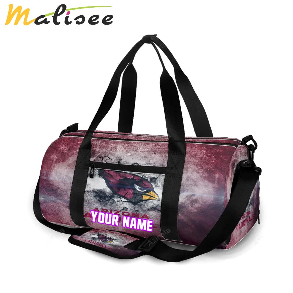 Arizona cardinals logo v5 personalized name travel bag gym bag 1398 Travel Bag