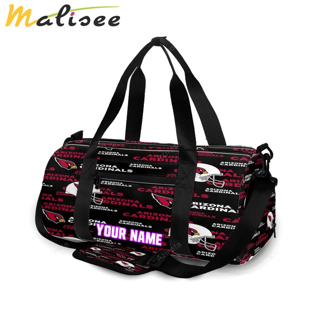 Arizona cardinals logo v8 personalized name travel bag gym bag 1043 Travel Bag