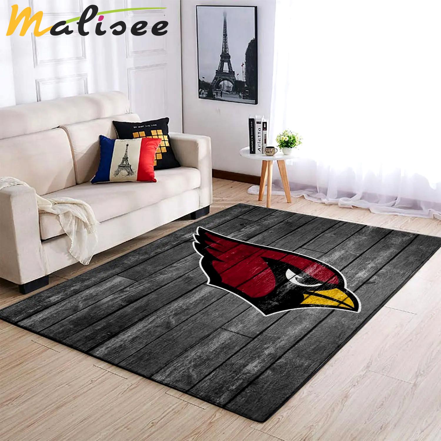 Arizona cardinals nfl area rugs wooden style living room carpet home decor Rectangle Rug