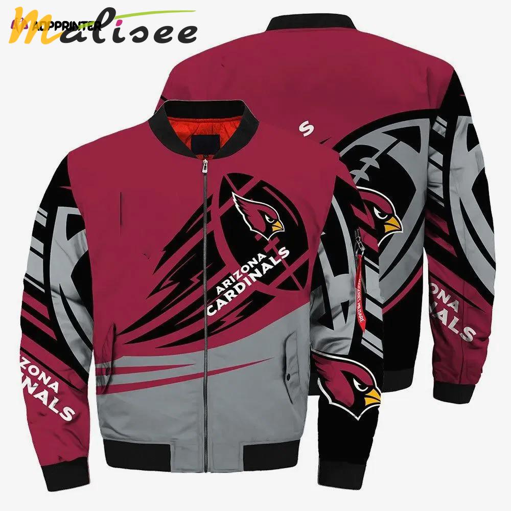 Arizona cardinals team logo bomber jacket – red Bomber Jacket