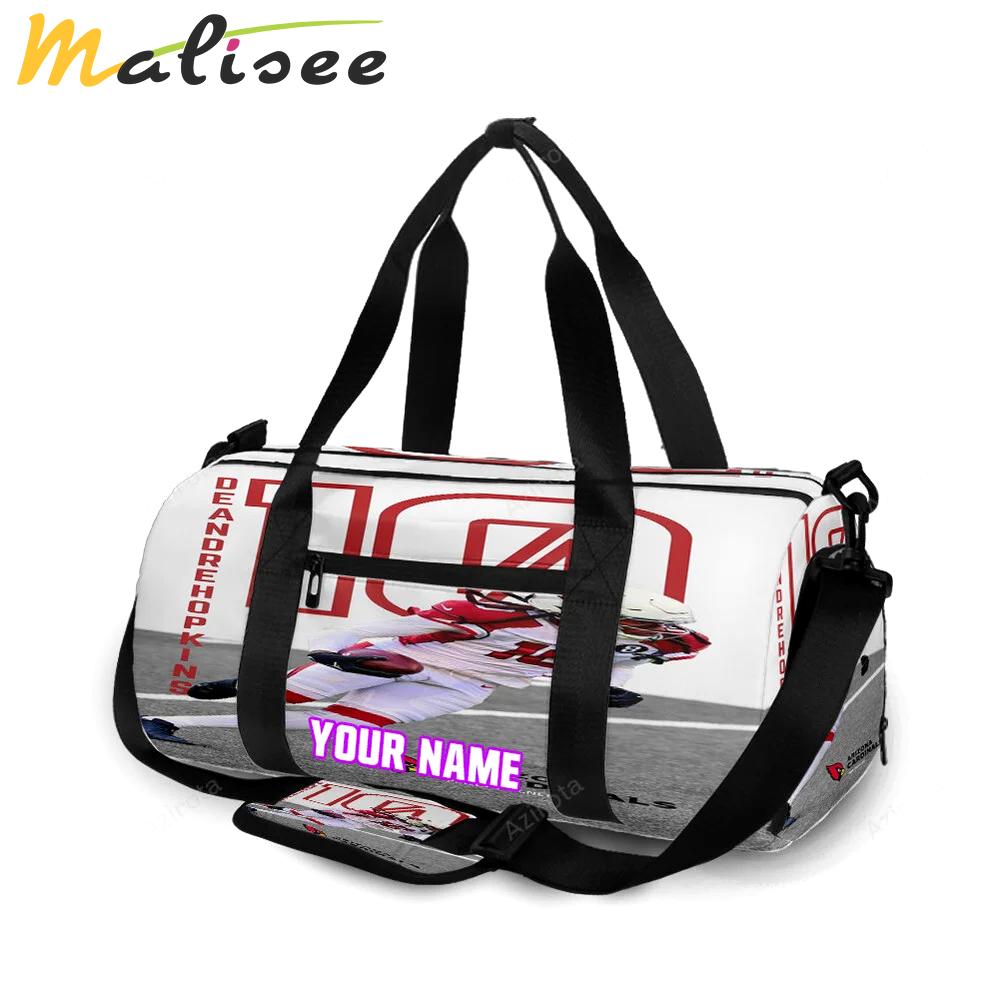 Arizona cardinals v4 deandre hopkins 10 personalized name travel bag gym bag 1264 Travel Bag