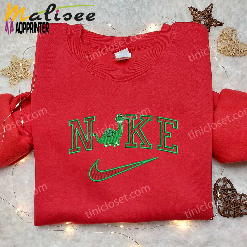 Arlo x nike embroidered shirt: the good dinosaur & custom designs Embroidered Shirt