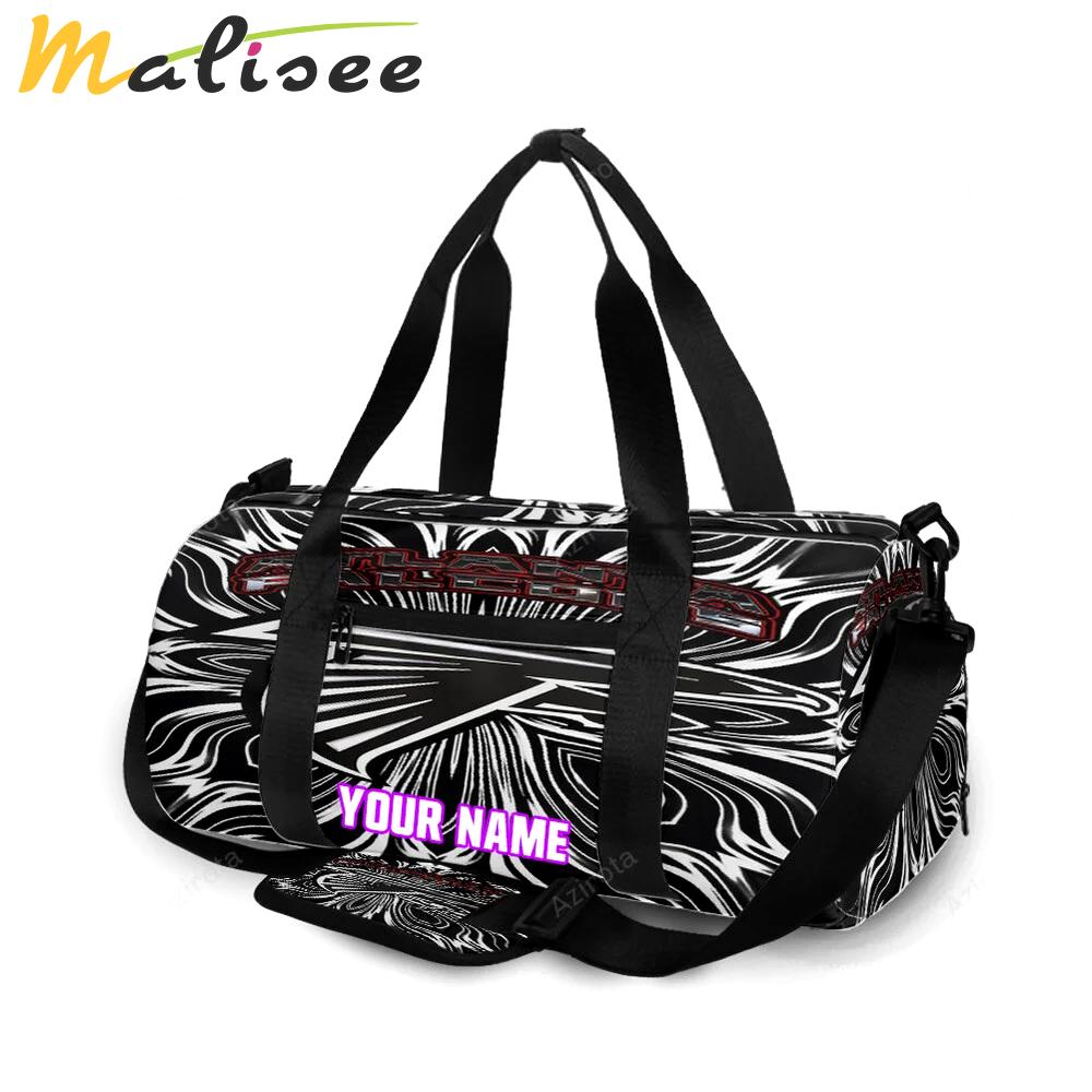 Atlanta falcons abstract black and white personalized name travel bag gym bag 2072 Travel Bag