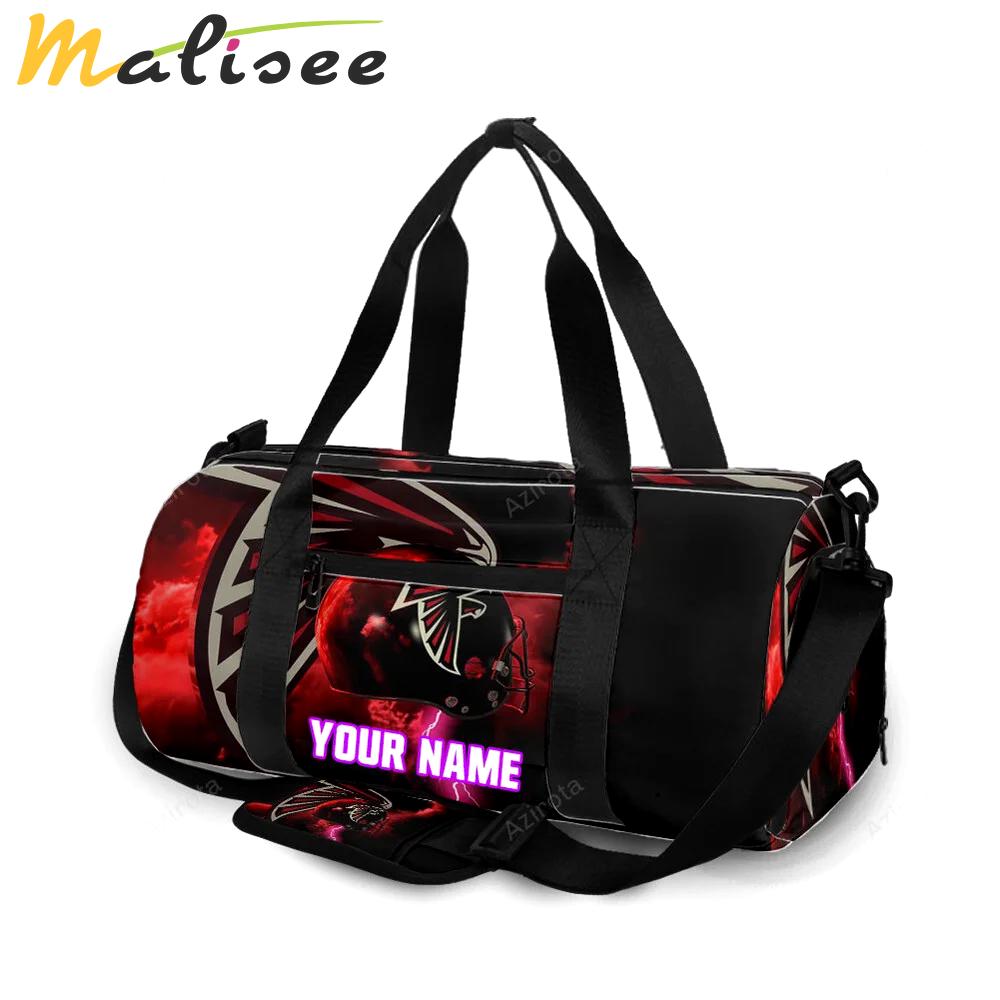 Atlanta falcons helmet thunder personalized name travel bag gym bag 1217 Travel Bag