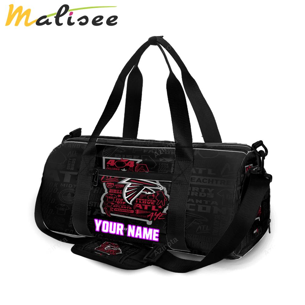 Atlanta falcons icon logo quote personalized name travel bag gym bag 1658 Travel Bag