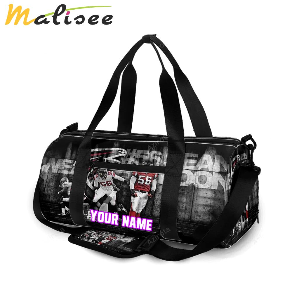 Atlanta falcons sean weatherspoon 56 personalized name travel bag gym bag 481 Travel Bag