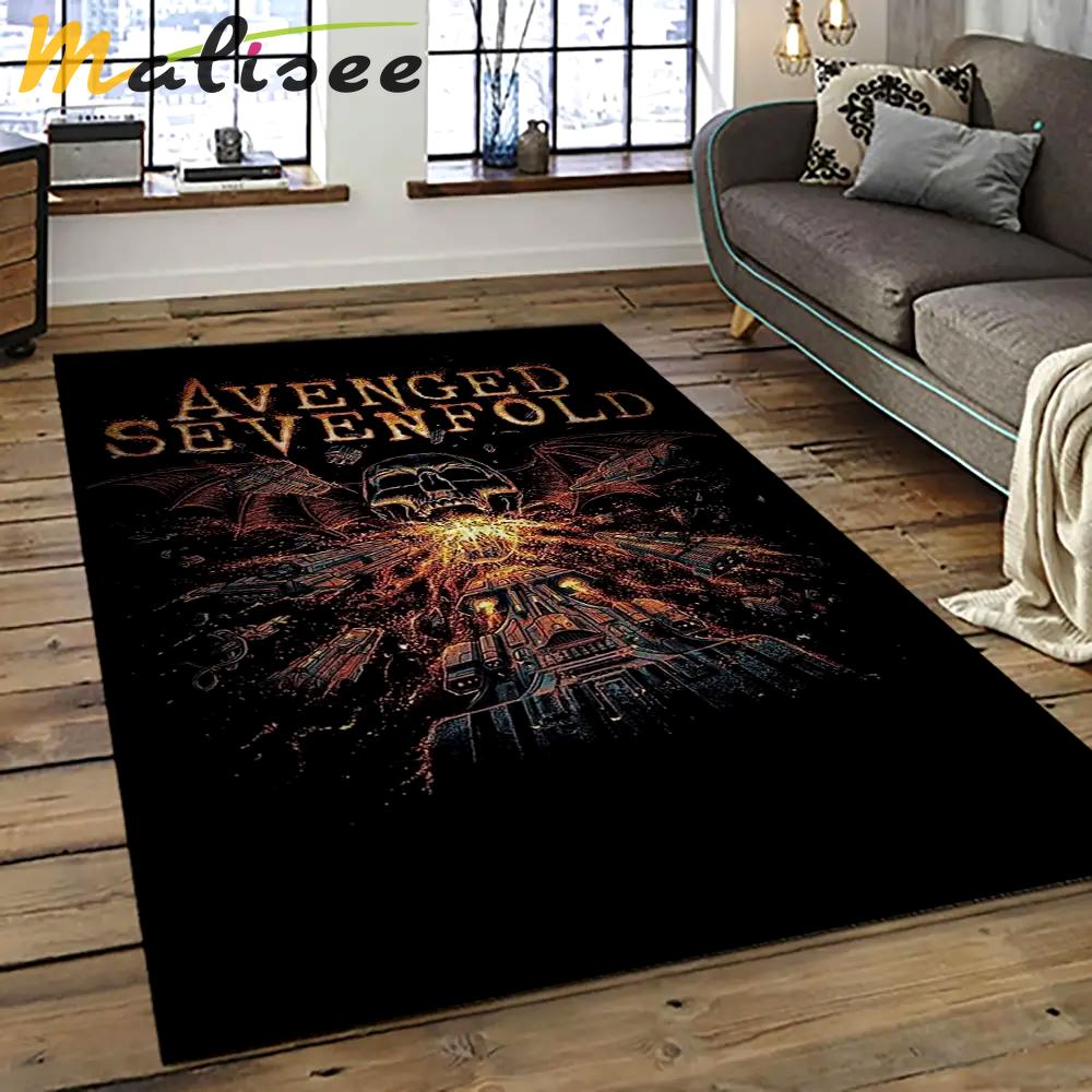 Avenged sevenfold heavy metal band music metalheads carpet area rug home decor best gift for friends as28 Rectangle Rug