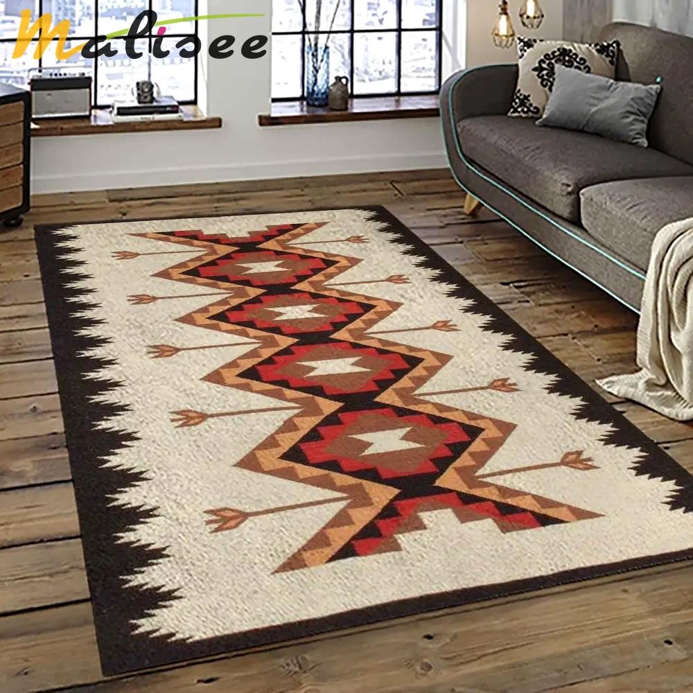 Aztec southwestern geometric shape pattern carpet area rug best gift for home decor event gift asg56 Rectangle Rug