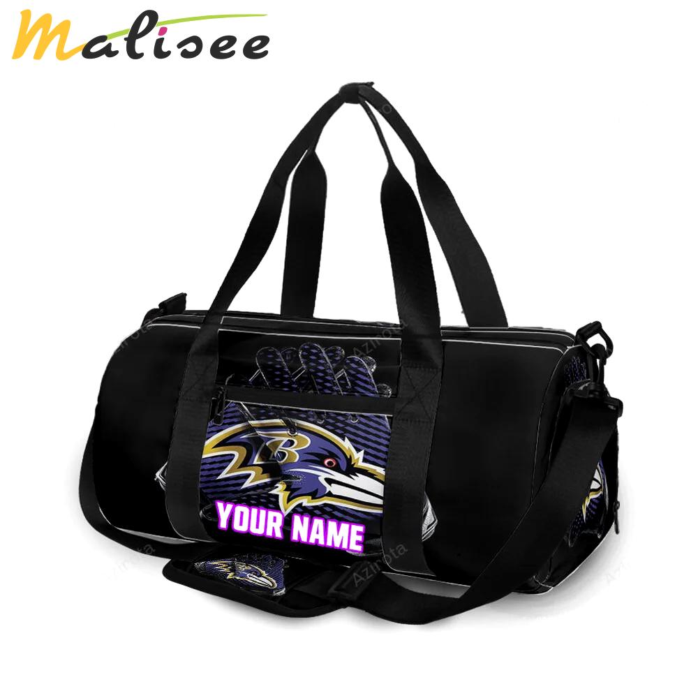 Baltimore ravens hands personalized name travel bag gym bag 1795 Travel Bag