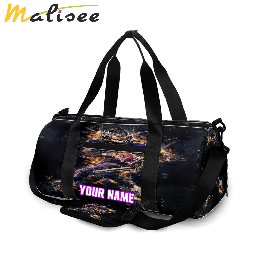 Baltimore ravens lamar jackson 8 v9 personalized name travel bag gym bag 666 Travel Bag
