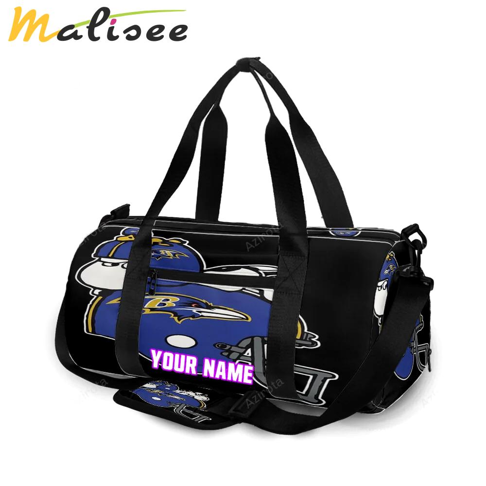 Baltimore ravens snoopy helmet personalized name travel bag gym bag 90 Travel Bag