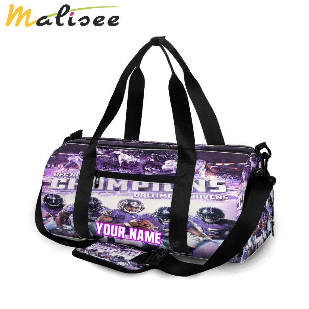 Baltimore ravens team15 personalized name travel bag gym bag 610 Travel Bag