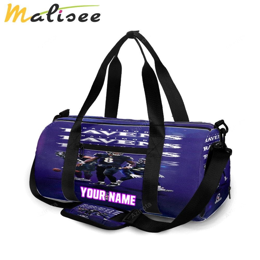 Baltimore ravens team6 personalized name travel bag gym bag 792 Travel Bag