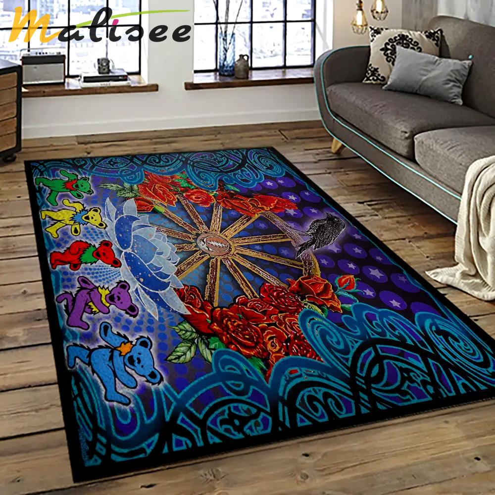 Band grateful dead music carpet rectangle area rug for living room bedroom decor grd25 Rectangle Rug