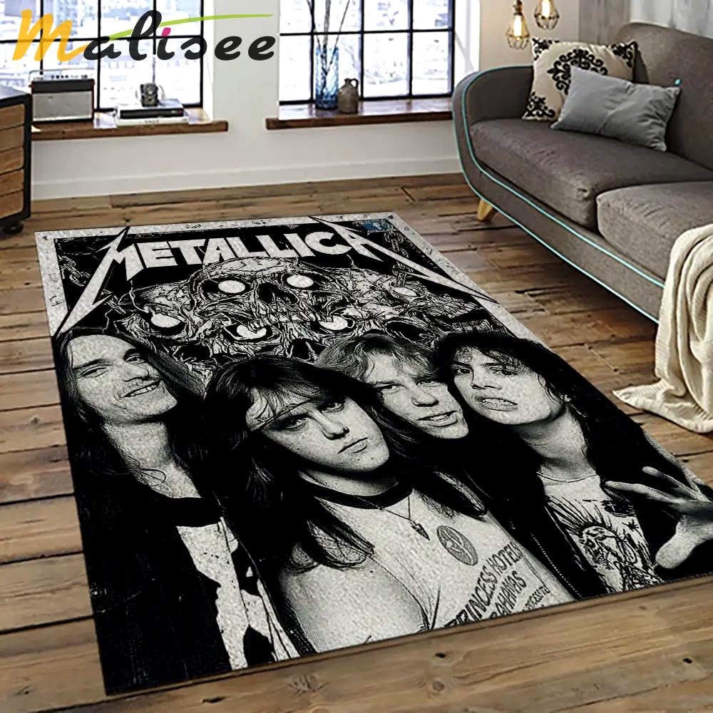 Band metallica music carpet rectangle area rug for living room bedroom decor ma05 Rectangle Rug