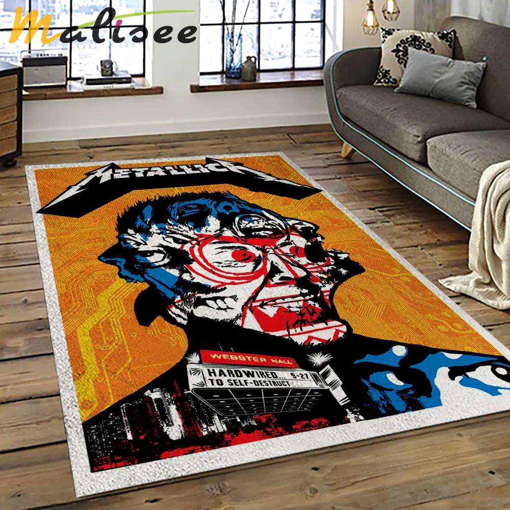Band metallica music carpet rectangle area rug for living room bedroom decor ma08 Rectangle Rug