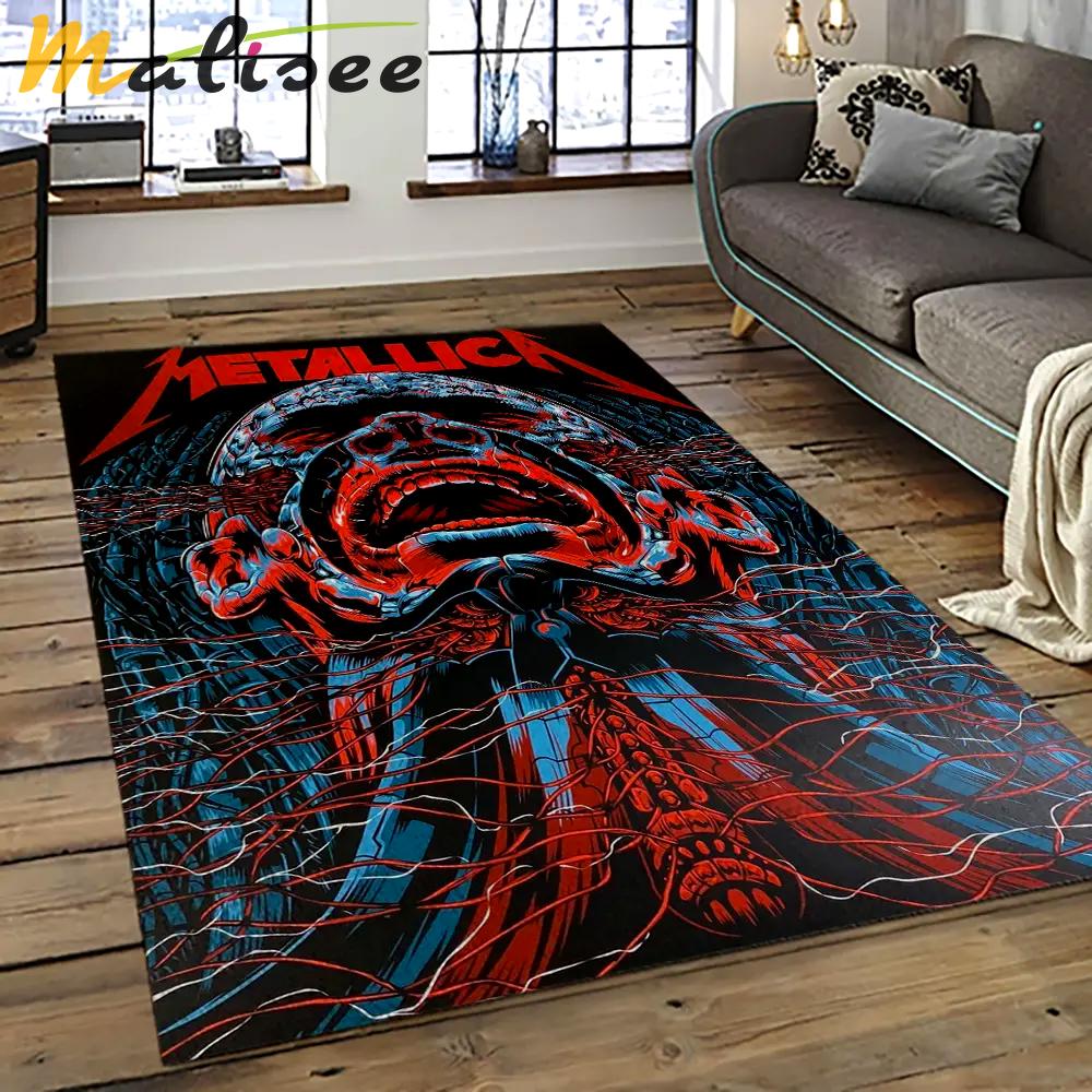 Band metallica music carpet rectangle area rug for living room bedroom decor ma21 Rectangle Rug