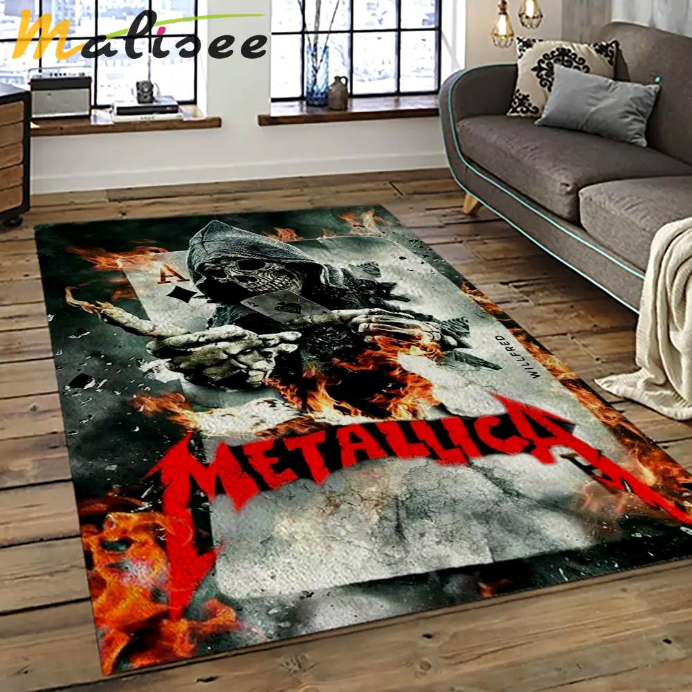 Band metallica music carpet rectangle area rug for living room bedroom decor ma31 Rectangle Rug