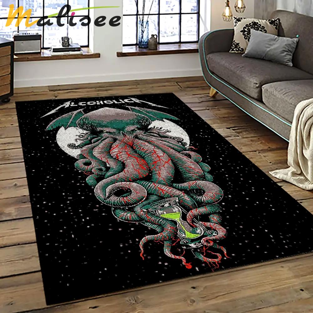 Band metallica music carpet rectangle area rug for living room bedroom decor ma62 Rectangle Rug
