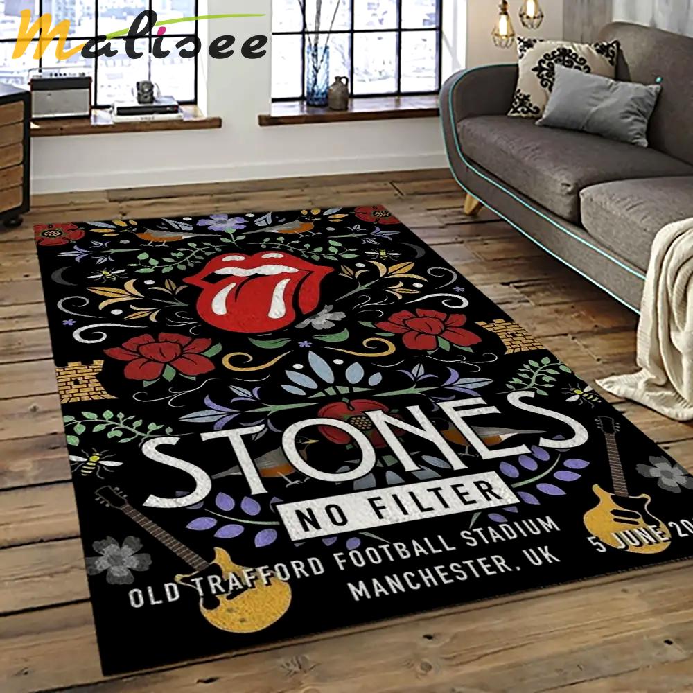 Band the rolling stones music carpet rectangle area rug for living room bedroom decor trs69 Rectangle Rug